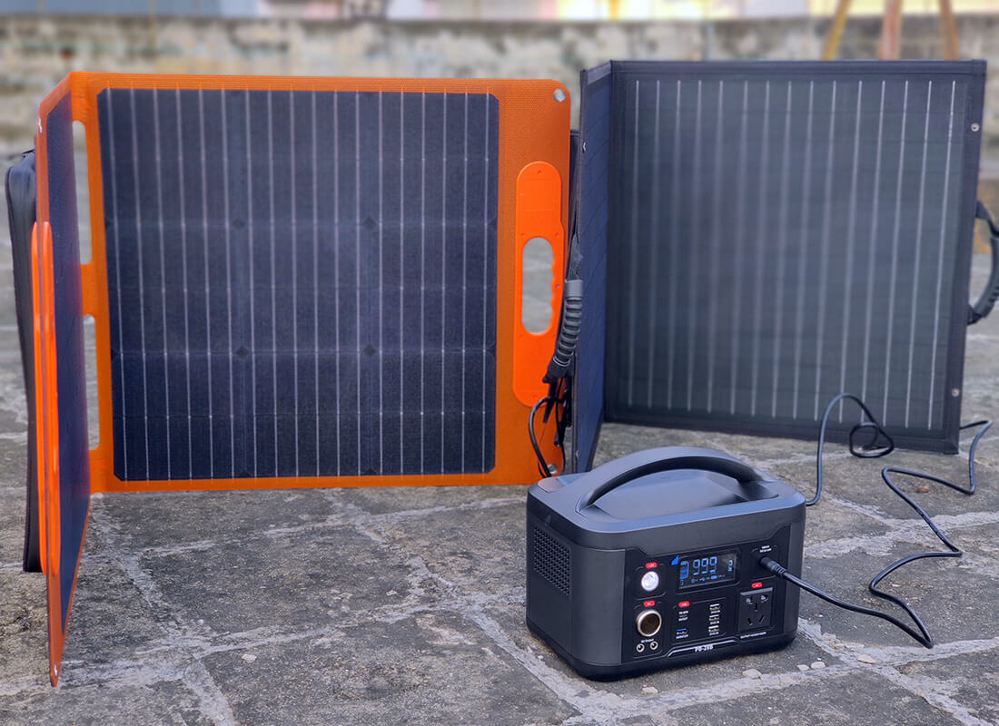 60W 18V folding solar panel for outdoor use