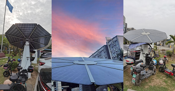 AJPOWER Drives Sustainable Innovation with Solar Umbrellas in Jiangmen City